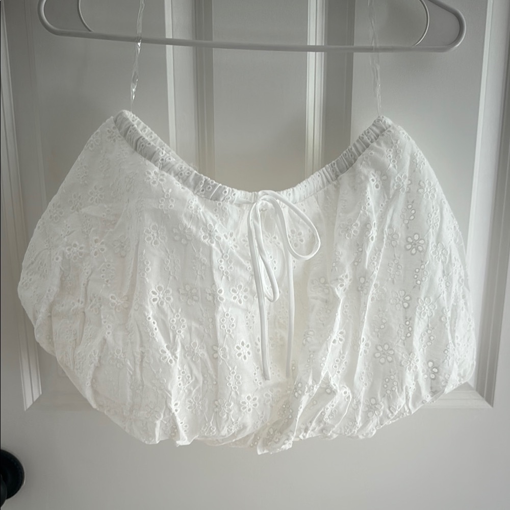 Peppermayo White Bubble Mini Skirt